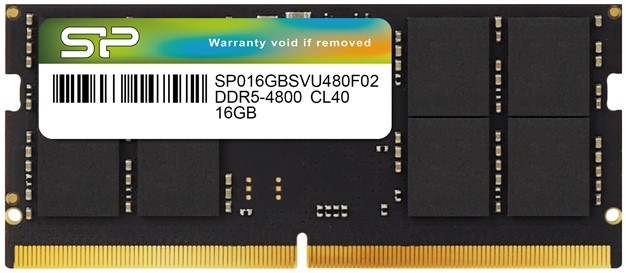 

Модуль памяти SODIMM DDR5 16GB Silicon Power SP016GBSVU480F02 PC-538400 4800MHz CL40 1.1V, SP016GBSVU480F02
