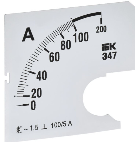 Изображение товара Шкала сменная IEK IPA10D-SC-0100 для Амперметра Э47