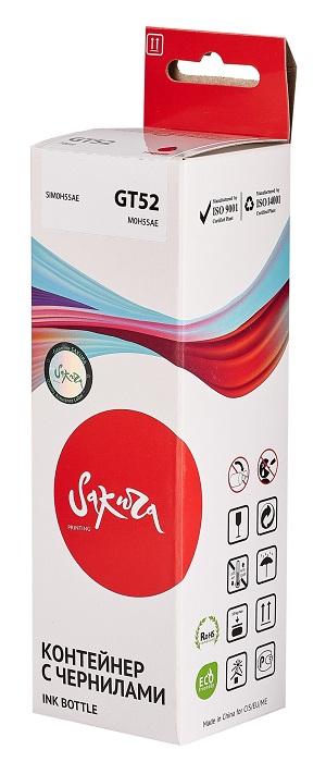 

Чернила Sakura M0H55AE (№GT52 Magenta) для HP Ink Tank 115/310/315/318/319, Ink Tank Wireless 410/415/416/418/419, DeskJet GT 5810/5820/5812/5822, вод, M0H55AE (№GT52 Magenta)