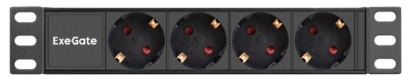 фото Блок розеток 10", 4 розетки Exegate ServerPro PDU-10H401 Al-4S-C14 в Перми