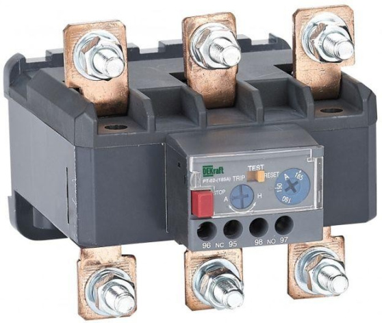 Изображение товара Тепловое реле перегрузки серии РТ-02 DEKraft для защиты контакторов КМ-102