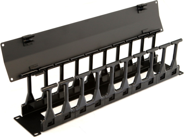 фото Кабельный организатор  Hyperline CMF-2U-FPL106-MCOV-RAL9005 в Екатеринбурге