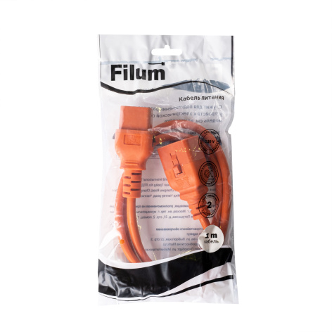 фото Кабель питания Filum FL-PC-C19F/C20F-C-1.0-OR в Воронеже