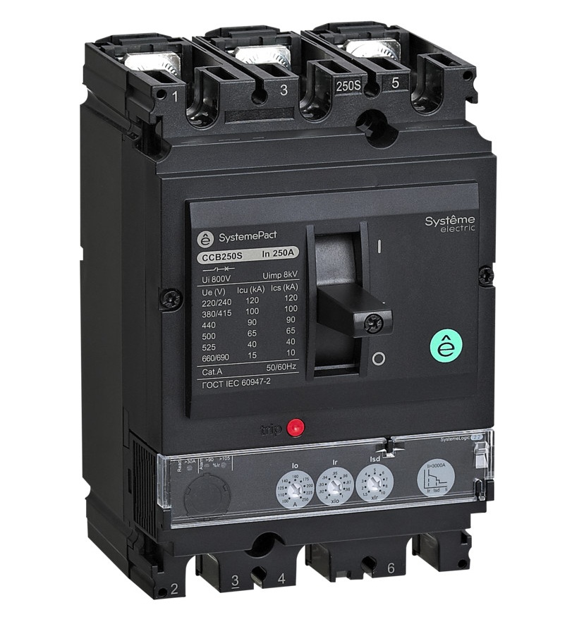 

Автоматический выключатель в литом корпусе Systeme Electric SPC100F10022L3DF SYSTEMEPACT CCB100 36KA 3P3D S2.2 100A рычаг, SPC100F10022L3DF