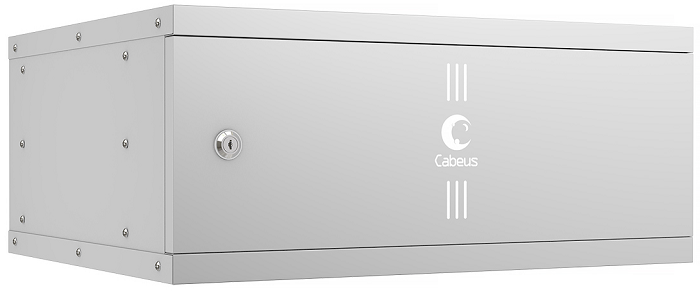 

Шкаф настенный 19", 4U Cabeus WSC-05D-4U55/45m серия LIGHT разборный, дверь металл, цвет серый, WSC-05D-4U55/45m