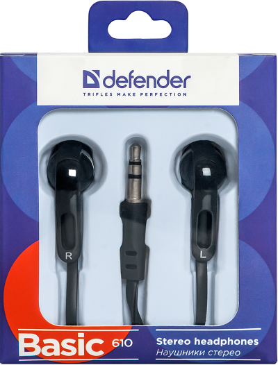 

Наушники Defender Basic 610 63610 черный, Basic 610