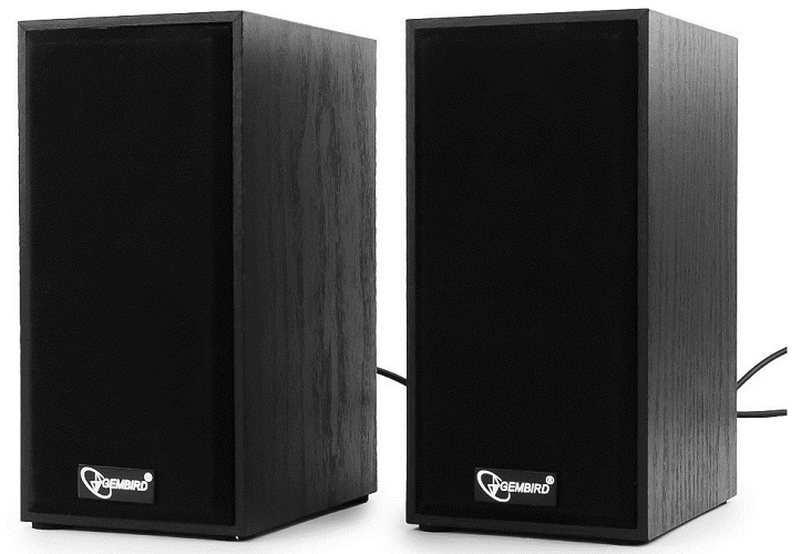 

Компьютерная акустика 2.0 Gembird SPK-203 черная, 6 Вт, рег. громкости, питание USB, МДФ, SPK-203