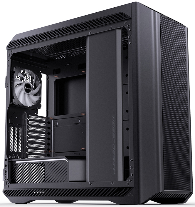 

Корпус eATX JONSBO D500 Black черный, без БП, боковая панель из закаленного стекла, USB Type-C, 2*USB 3.0, audio, D500 Black