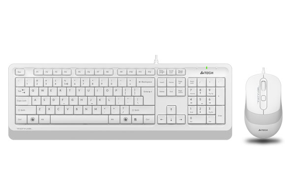 

Клавиатура и мышь A4Tech F1010 WHITE бело-серая, USB, F1010 WHITE