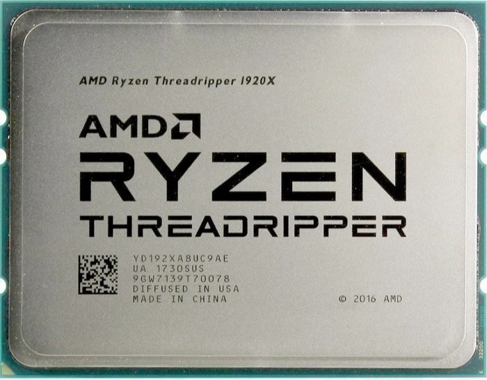 

Процессор AMD Ryzen Threadripper 1920X YD192XA8UC9AE Zen 12C/24T 3.5-4.0GHz (sTR4, L3 32MB, 14nm, TDP 180W) OEM, Ryzen Threadripper 1920X
