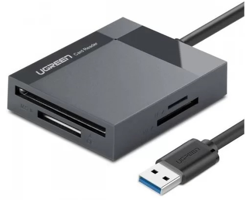 

Карт-ридер UGREEN CR125 30333_ USB 3.0 All-in-One, 50см, цвет: серый, CR125