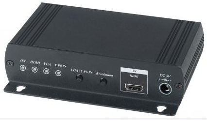 

Преобразователь SC&T HVY01 HDMI (1.3) в VGA или компонентный видеосигнал и стерео аудиосигнал. 1 вход HDMI тип А, 1 выход VGA (до 1920х1200, 60Гц), 3, HVY01