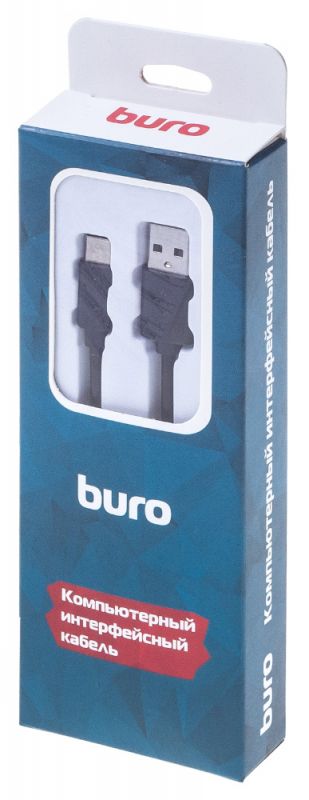 

Кабель интерфейсный USB 2.0 Buro BHP RET TYPEC18 1.8м, черный, BHP RET TYPEC18