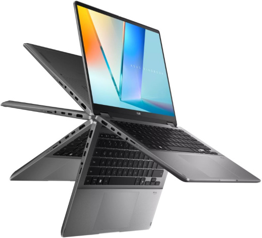 фото Ноутбук ASUS VivoBook TP3407AA-SG111W 14" (Intel Core Ultra 7, 16Гб LPDDR5X, SSD 512 Гб, Intel Graphics, Windows 11 Домашняя) Серый [90NB17C1-M007C0]