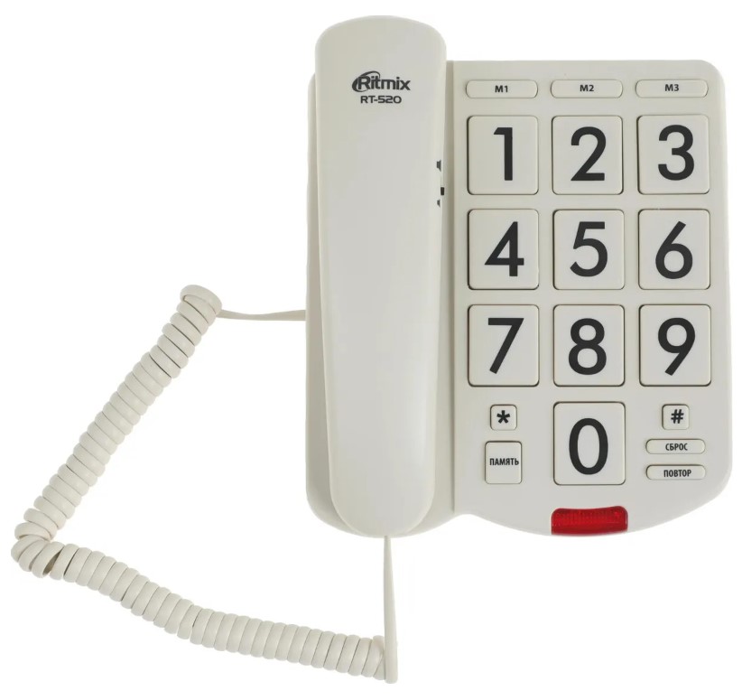 

Телефон проводной Ritmix RT-520 15118355 слоновая кость, RT-520