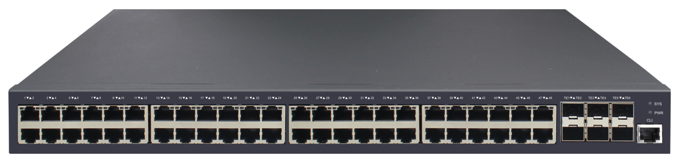 

Коммутатор управляемый GIGALINK GL-SW-G201-54TC 48xBASE-T 1000Mb/s портов, 6x10G SFP+, 1 console, 1U 19", 220V, L2+, stack, GL-SW-G201-54TC