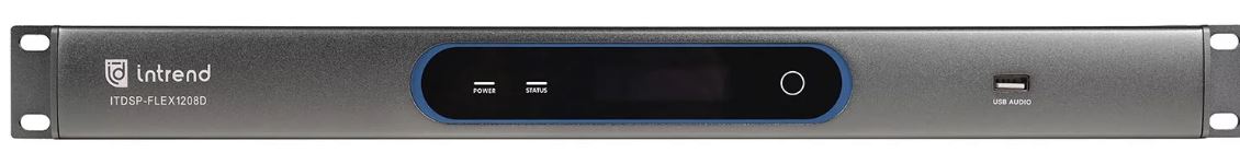 

Аудиопроцессор INTREND FLEX 1208D цифровой, 12x8 аналоговых входов/выходов, ПО свободной конфигурации, AEC, AFS, ANC, Dante 32x32, USB 2x2, 8 портов G, FLEX 1208D