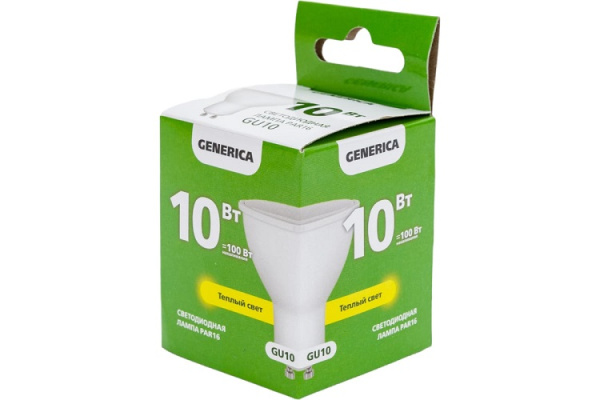 фото Лампа светодиодная GENERICA LL-PAR16-10-230-30-GU10-G
