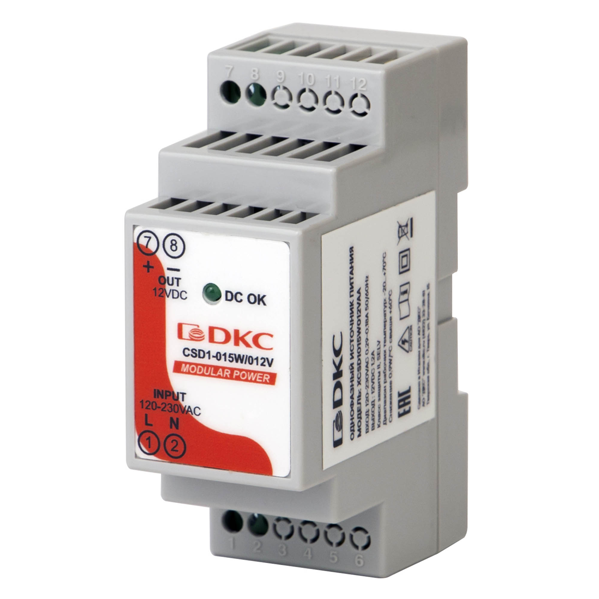 

Источник питания DKC XCSD1015W012VAA однофазный, 15Вт, 1.2А, 12В, "MODULAR POWER", XCSD1015W012VAA