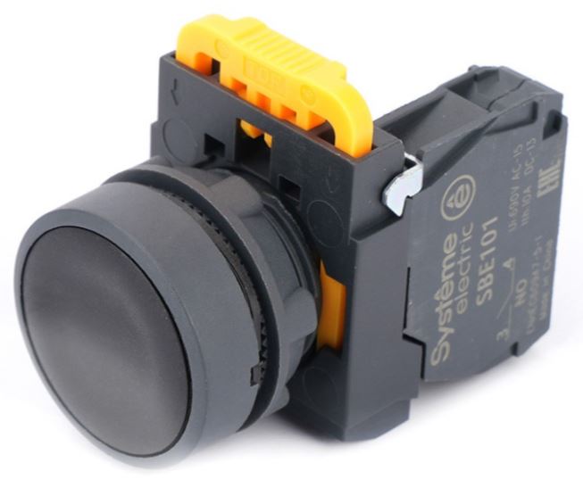 

Кнопка Systeme Electric SB5AA21 SB5 в сборе модульная 22мм черная с возвратом пластик 1НО, SB5AA21