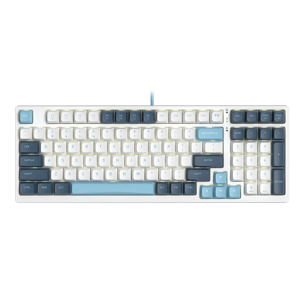 

Клавиатура A4Tech Fstyler FS300 механическая белая/синяя USB for gamer LED (2000135), Fstyler FS300