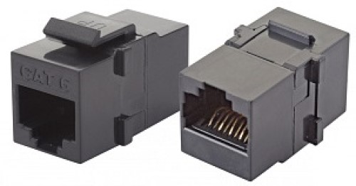 

Адаптер проходной Eurolan 12B-U6-03BL RJ45-RJ45, UTP категории 6 keystone, черный, 12B-U6-03BL