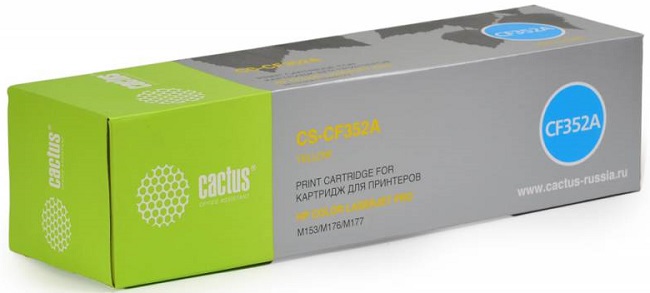 

Картридж Cactus CS-CF352A желтый для HP M176/M177 (1000стр.), CS-CF352A