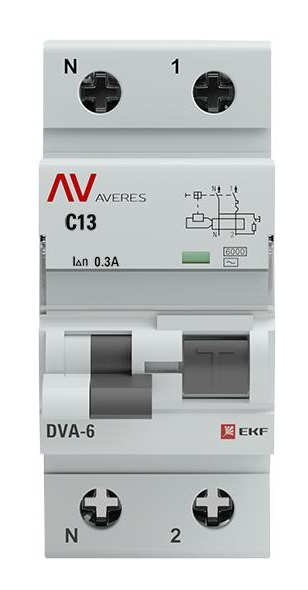 фото Автомат дифференциальный EKF rcbo6-1pn-13C-300-ac-av в Перми