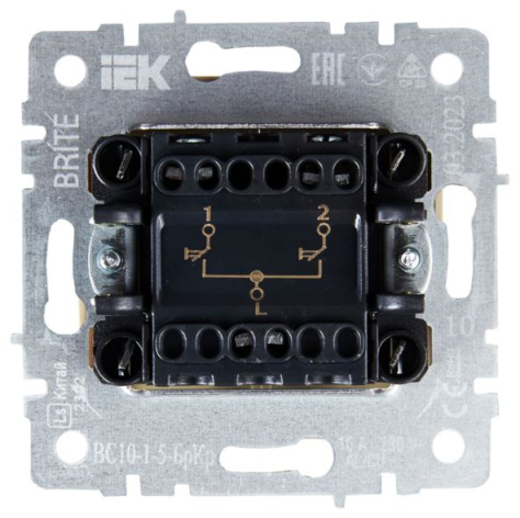 фото Выключатель двухклавишный для жалюзи IEK BR-V15-0-10-K10 в Уфе