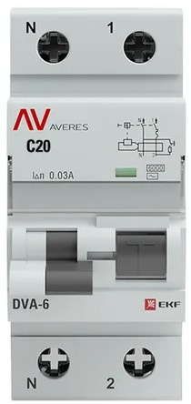 фото Автомат дифференциальный EKF rcbo6-1pn-20C-30-ac-av в Красноярске