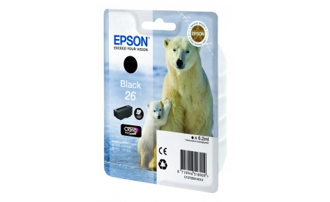 

Картридж Epson C13T26014010 C13T26014012 26 для XP-600/700/800 (black), C13T26014010