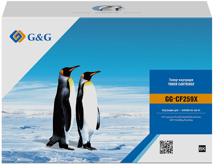 

Картридж G&G GG-CF259X лазерный черный (10000стр.) для HP LJ M304/M404/MFP M428, GG-CF259X