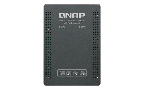 

Адаптер QNAP QDA-A2MAR для накопителей, 2,5", для двух M.2 2280 SATA SSD дисков, скорость передачи 6 Гб/c, QDA-A2MAR