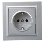 фото Розетка с заземлением IEK BR-R14-16-K47-F
