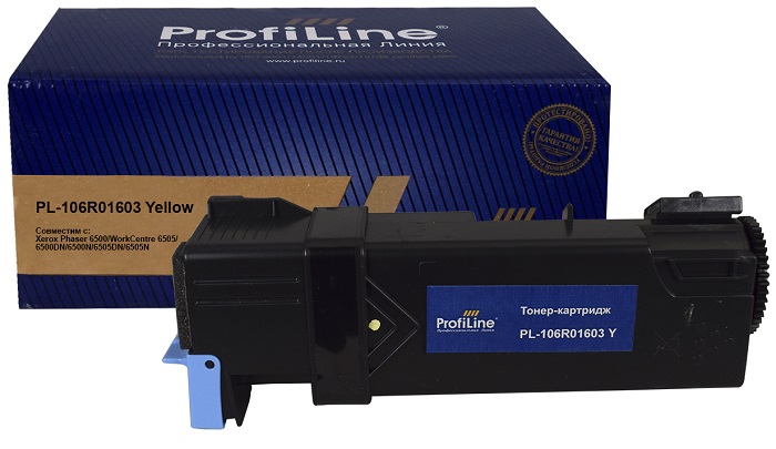 

Картридж ProfiLine PL_106R01603_Y для принтеров Xerox Phaser 6500/WorkCentre 6505/6500DN/6500N/6505DN/6505N Yellow 2500 копий, PL_106R01603_Y