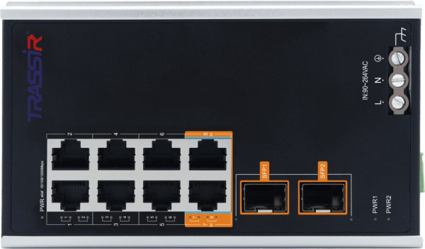 фото Коммутатор неуправляемый TRASSIR TR-NS15102S-130-8POE в Перми