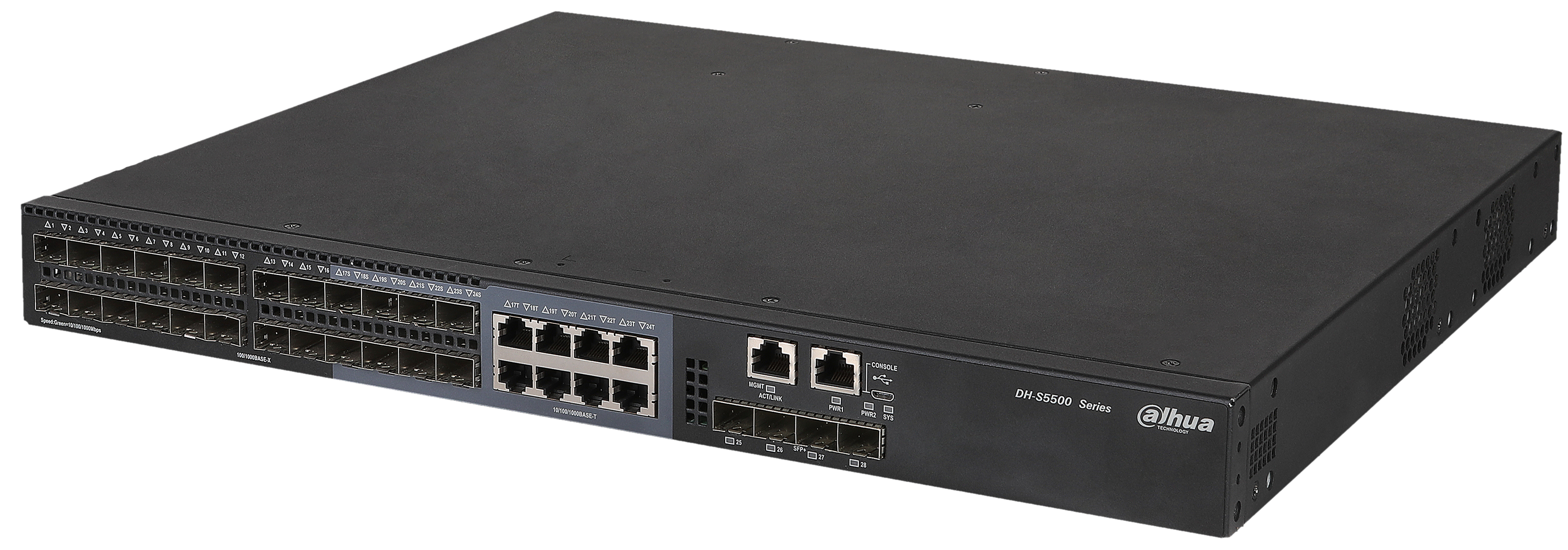 

Коммутатор управляемый Dahua DH-S5500-24GF4XF-E 28-портовый, уровень L2+, DH-S5500-24GF4XF-E