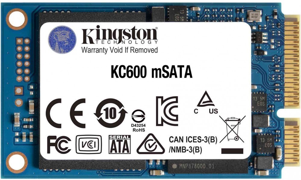 

Накопитель SSD mSATA Kingston SKC600MS/512G KC600 512GB SATA 6Gb/s 3D TLC 550/520MB/s MTBF 1M, SKC600MS/512G