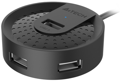

Разветвитель A4Tech HUB-20 4*USB 2.0, черный (1874611), HUB-20