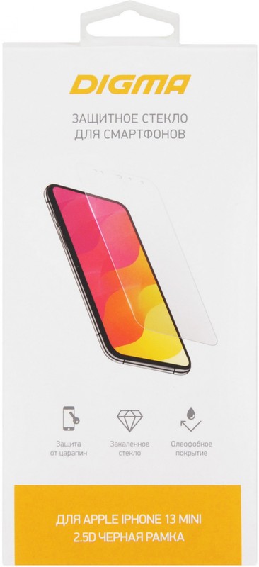 

Защитное стекло Digma DGG2AP13MA для Apple iPhone 13 mini 2.5D (1589437), DGG2AP13MA