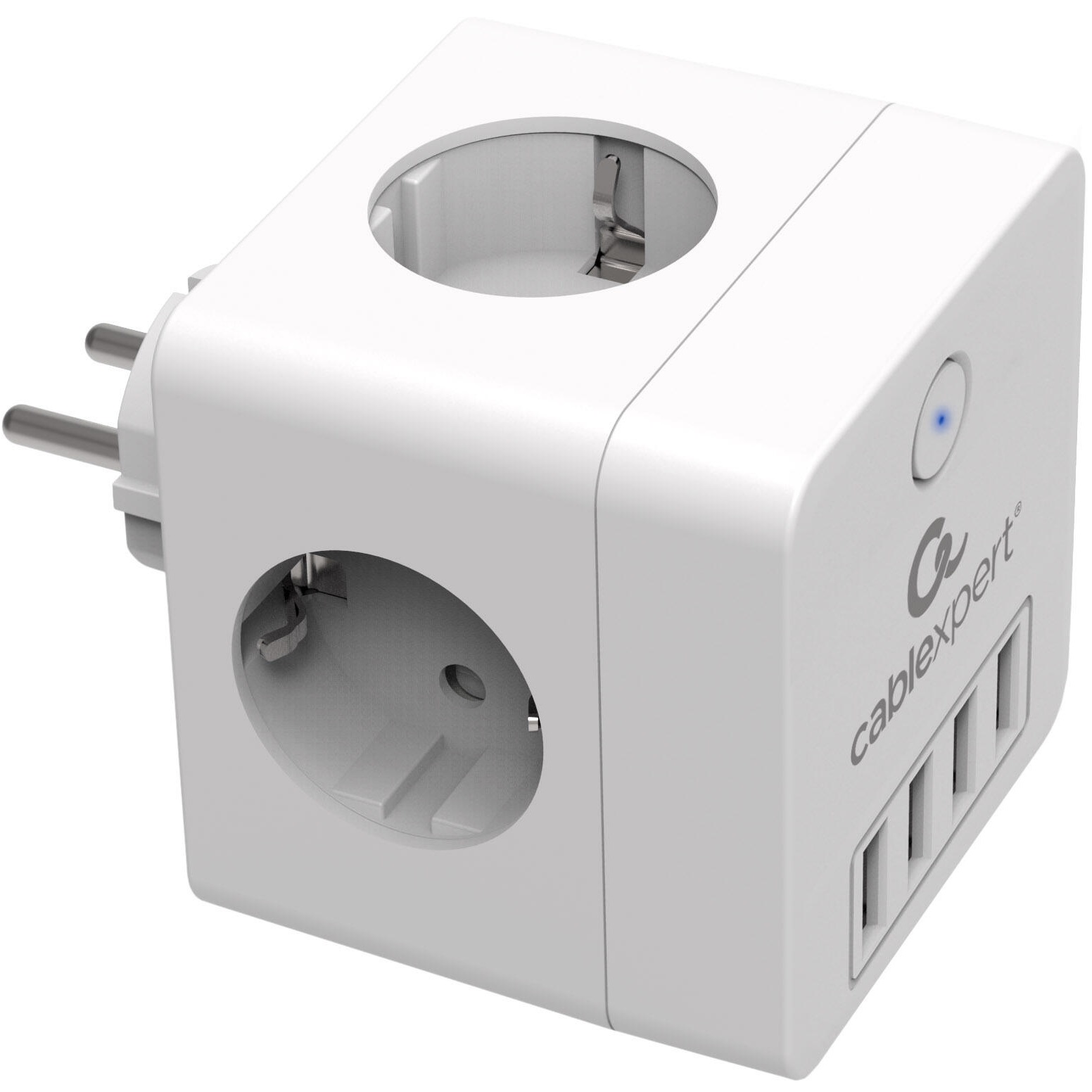 

Сетевой фильтр Cablexpert CUBE-4-U4-W Cube, 4р, 16А, 4хUSB, ур.защиты 2+, белый, CUBE-4-U4-W