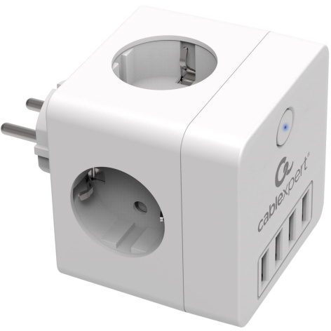 фото Сетевой фильтр  Cablexpert CUBE-4-U4-W в Уфе