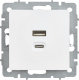 фото Розетка USB  IEK BR-U22-045-K91