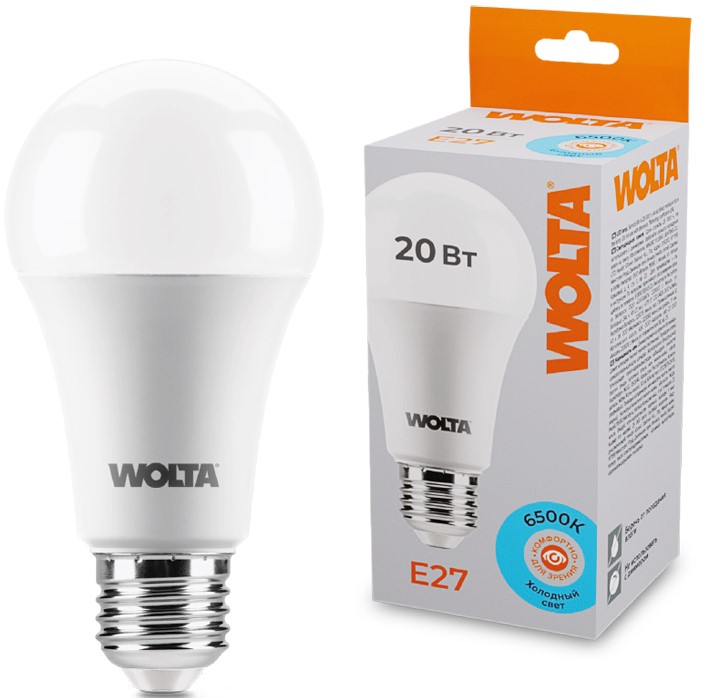 

Лампа светодиодная WOLTA 25W65BL20E27 20Вт 6500К E27, 25W65BL20E27