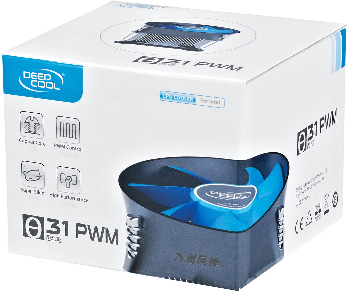 

Кулер Deepcool THETA 31 PWM S1150/1155/S1156 (алюминий+медь,100mm,900 - 2400 об/мин,42.76 CFM,17.8 - 32.5 дБ,4-pin PWM,TDP 95W), THETA 31 PWM