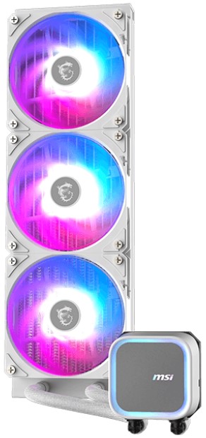 

Система охлаждения жидкостная MSI MAG CORELIQUID A13 360 WHITE LGA1700/1851/AM4/AM5 (3*120mm, 500-2000rpm, 62.6CFM, 20dBa), MAG CORELIQUID A13 360 WHITE