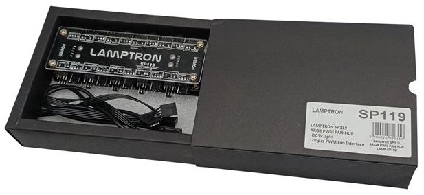 

Панель управления Lamptron LAMP-SP119 вентиляторами и подсветкой, 20 канальный, LAMP-SP119