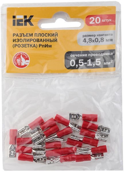 

Разъем IEK URM10-4-D15-D17-5 РпИм 1,25-5-0,8 плоский (20шт/упак), URM10-4-D15-D17-5