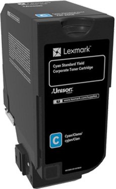 

Картридж Lexmark 74C5SCE с тонером голубого цвета стандартной емкости для организаций (7000 стр.) для CX725de, CX725dhe, CS725de, CS720de, 74C5SCE