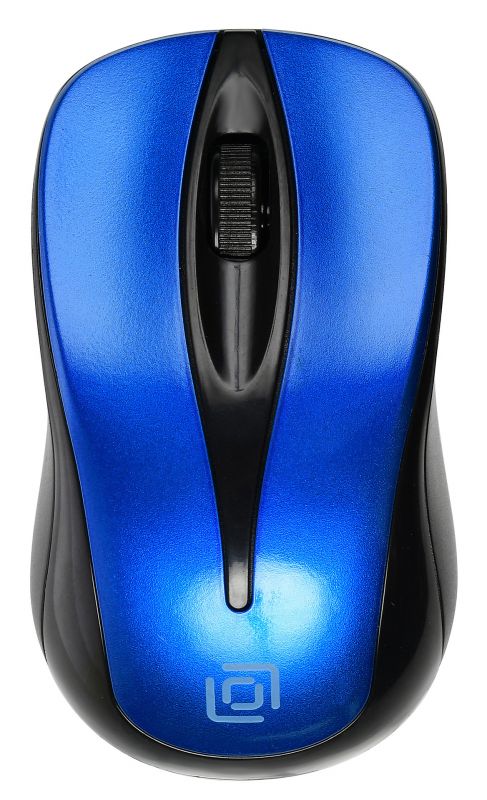 

Мышь Oklick 675MW 1025918 черный/синий оптическая (800dpi) беспроводная USB для ноутбука (3but), 675MW